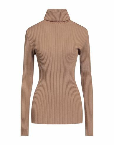 Liviana Conti Woman Turtleneck Brown Virgin Wool Cover