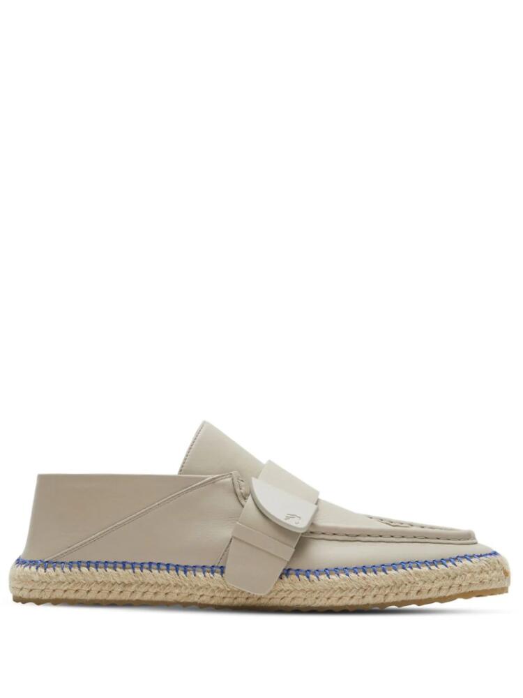 Burberry leather deck espadrilles - Neutrals Cover