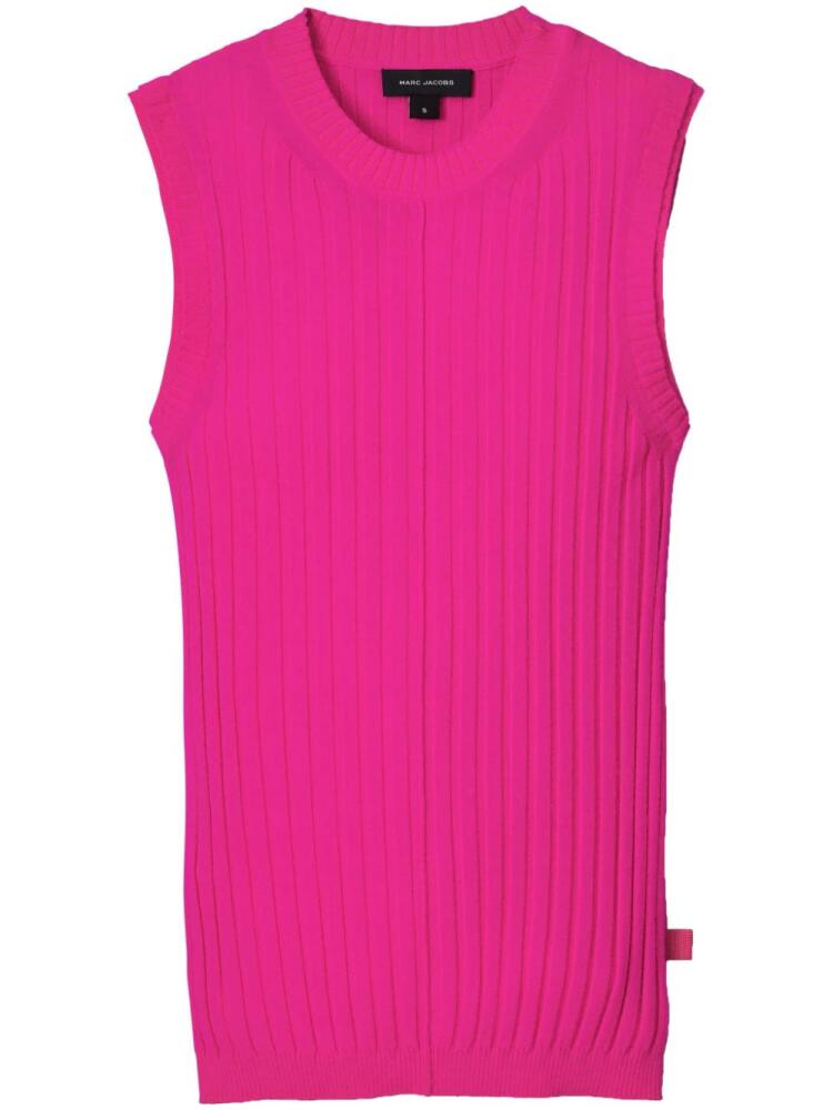 Marc Jacobs fine-ribbed merino-wool tank top - Pink Cover