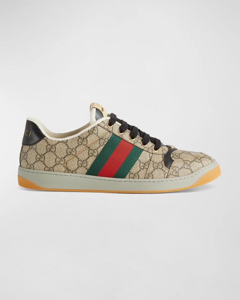 Gucci Men's Screener GG Canvas Low-Top Sneakers Cover