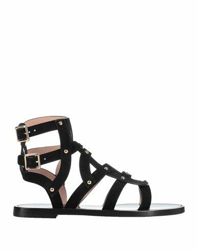 Alberta Ferretti Woman Sandals Black Soft Leather Cover