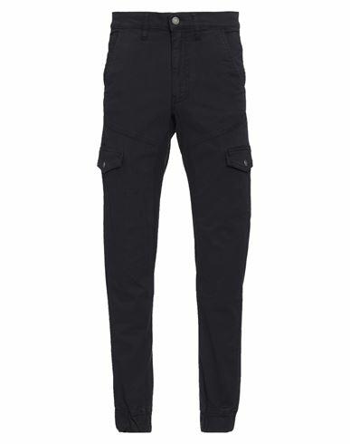 Guess Man Pants Midnight blue Cotton, Elastane, Soft Leather Cover