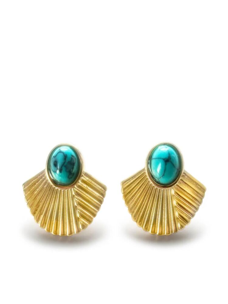 Hzmer Jewelry stone-detail earrings - Gold Cover