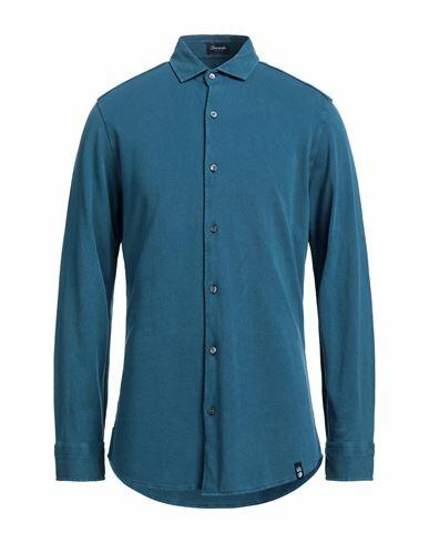 Drumohr Man Shirt Deep jade Cotton Cover