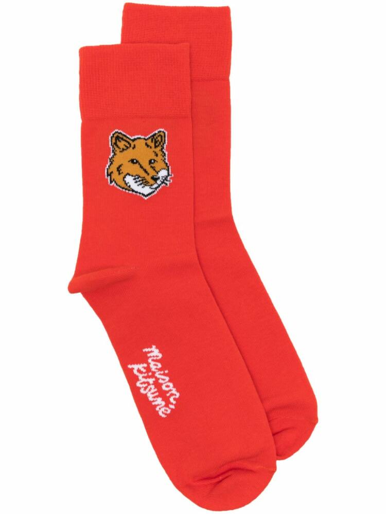 Maison Kitsuné FOX HEAD SOCKS - Orange Cover