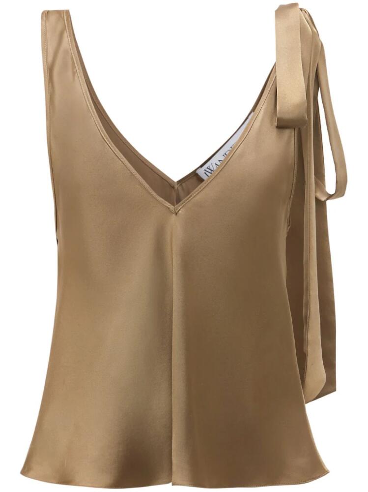 JW Anderson sleeveless silk top - Brown Cover