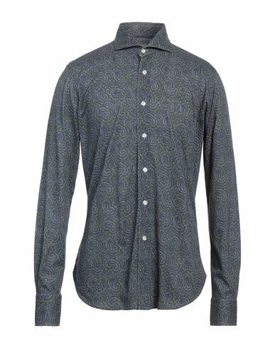 Orian Man Shirt Dark green Cotton Cover