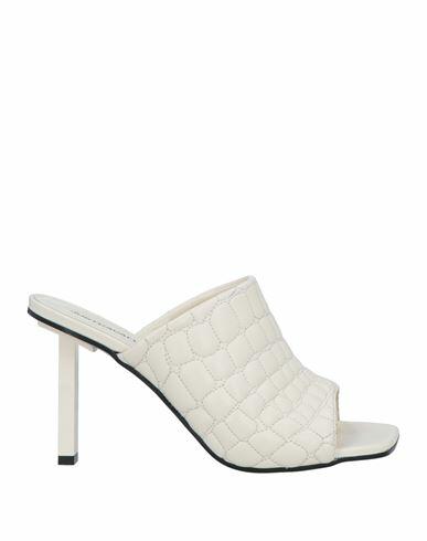 Just Cavalli Woman Sandals Ivory Soft Leather Cover