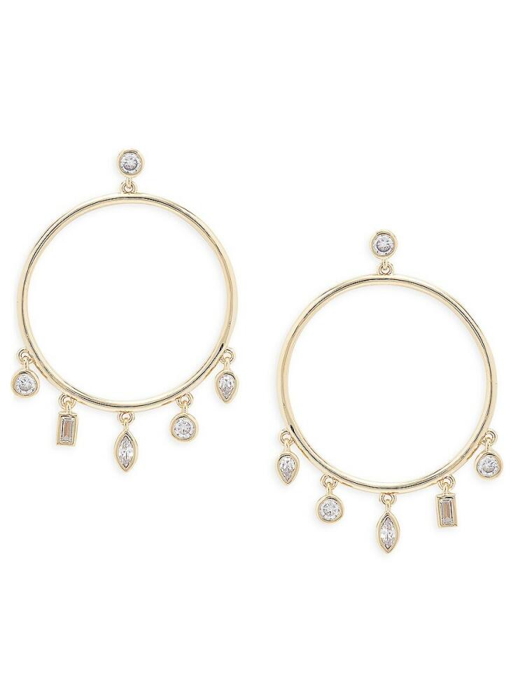 Adriana Orsini Women's 18K Goldplated & Cubic Zirconia Drop Earrings Cover