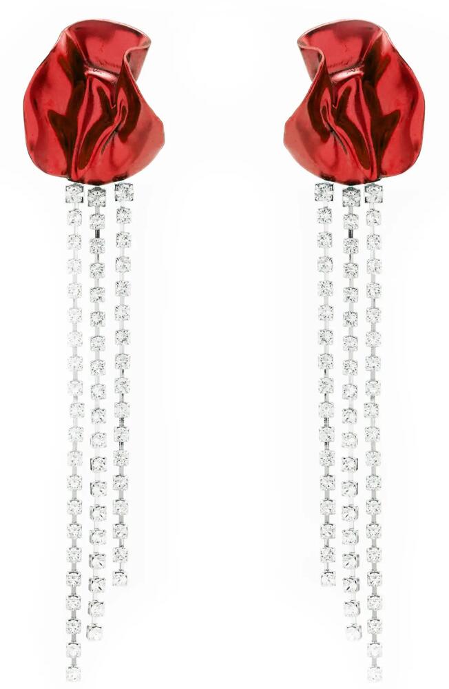 Sterling King Georgia Crystal Drop Earrings in Ruby Cover