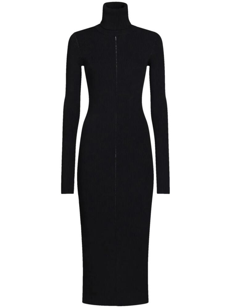 Marni roll-neck ribbed midi dress - Black Cover