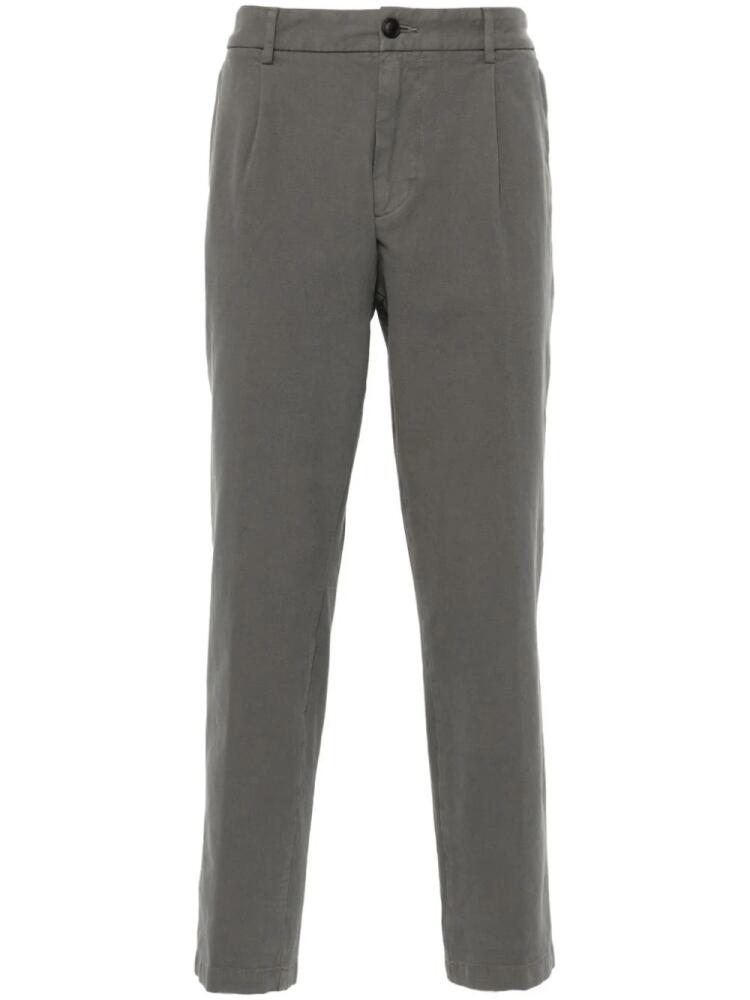 BOSS piqué-weave trousers - Grey Cover