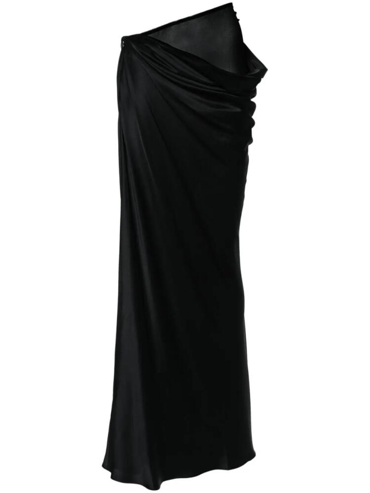 Christopher Esber asymmetric silk long skirt - Black Cover