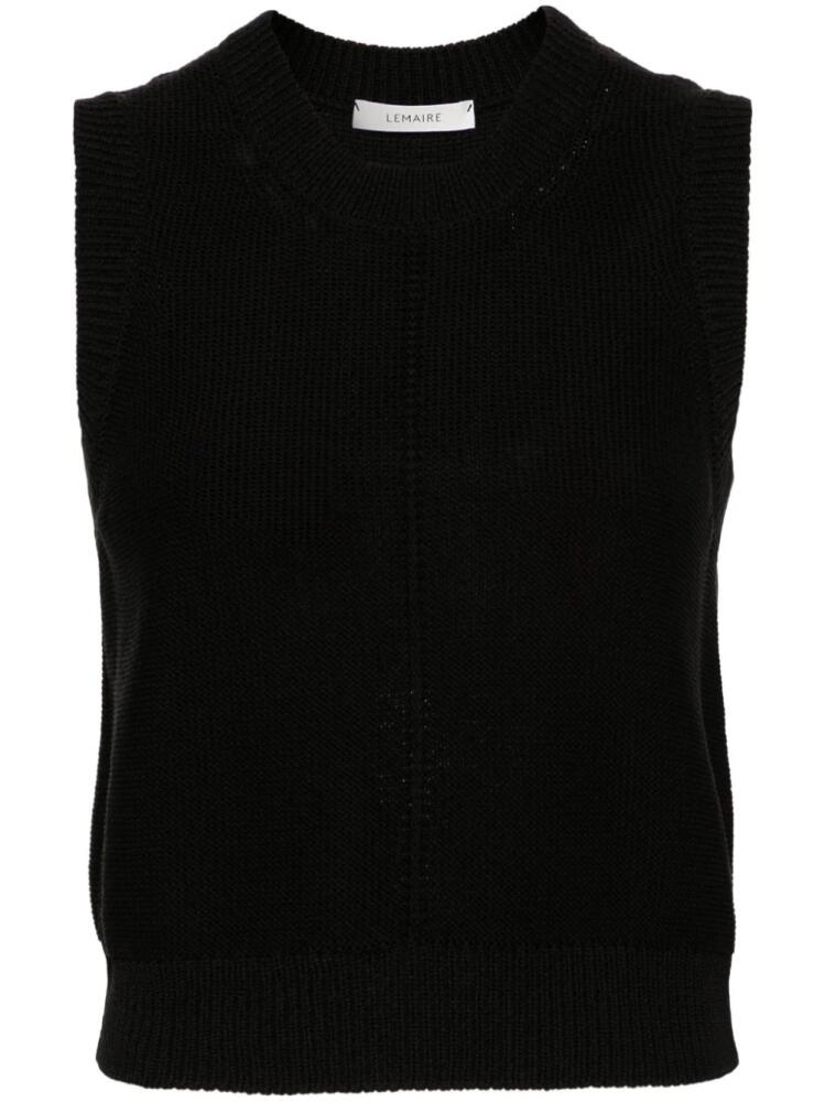 LEMAIRE sleeveless cropped vest - Black Cover