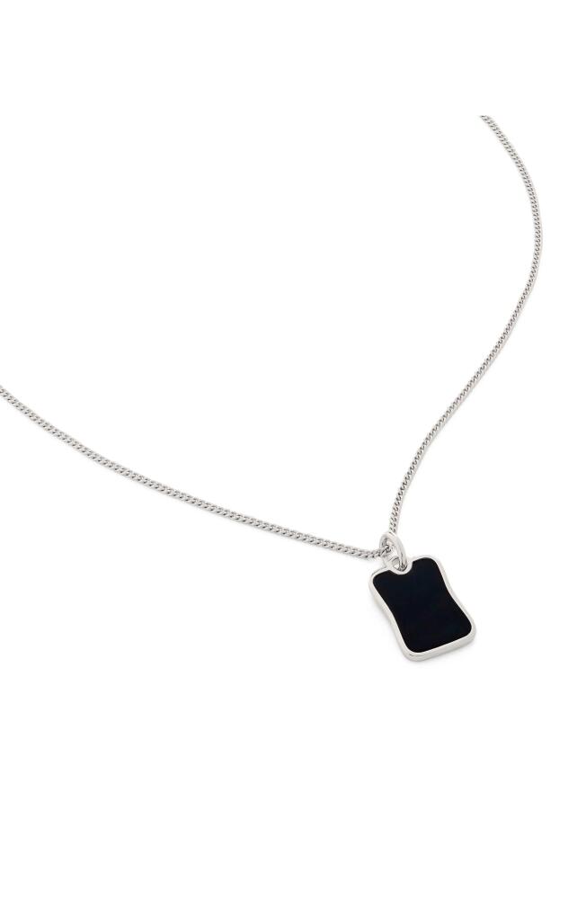 Monica Vinader Black Onyx Pendant Necklace in Sterling Silver Cover