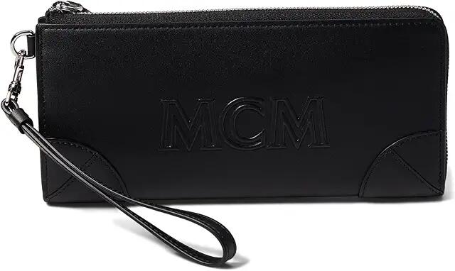 MCM Aren Leather Zip Around Large (Black) Handbags Cover