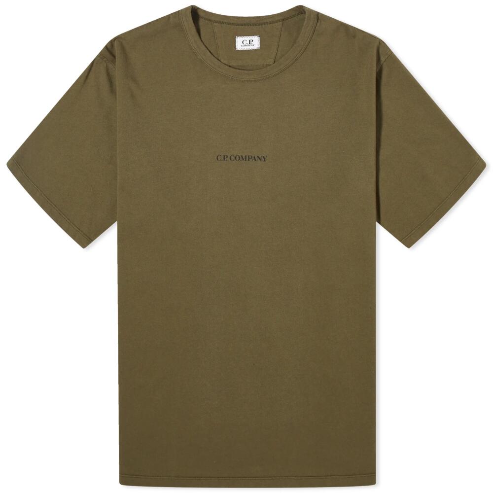 C.P. Company Men's Central Logo T-Shirt in Ivy Green Cover