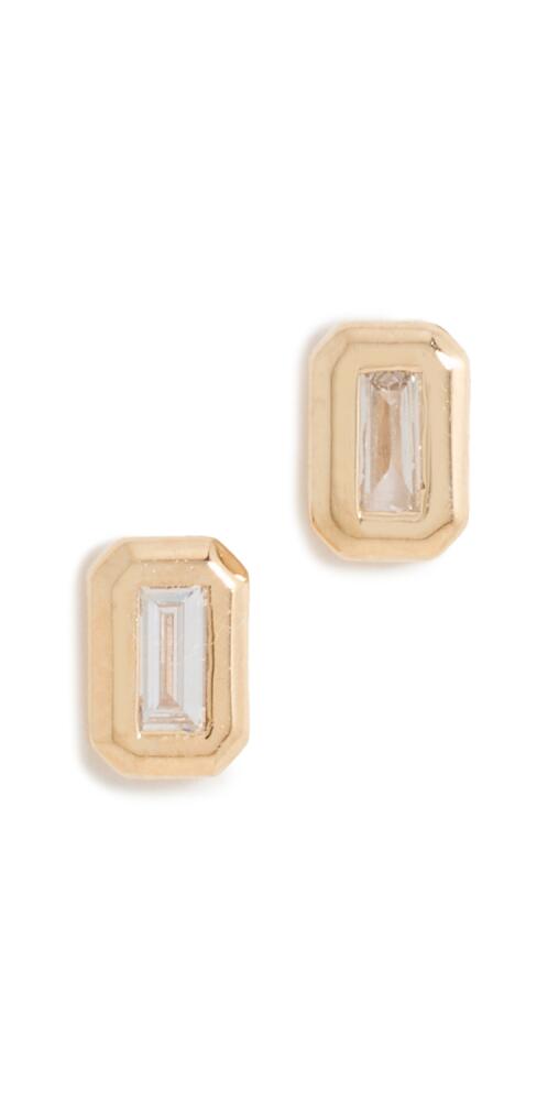 Mateo 14k Baguette Diamond Studs Gold Cover