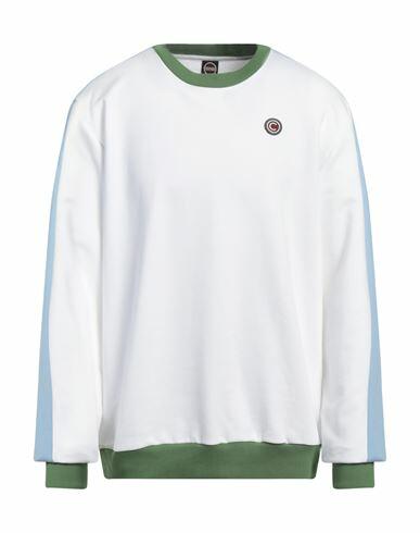 Colmar Man Sweatshirt White Cotton, Polyester Cover