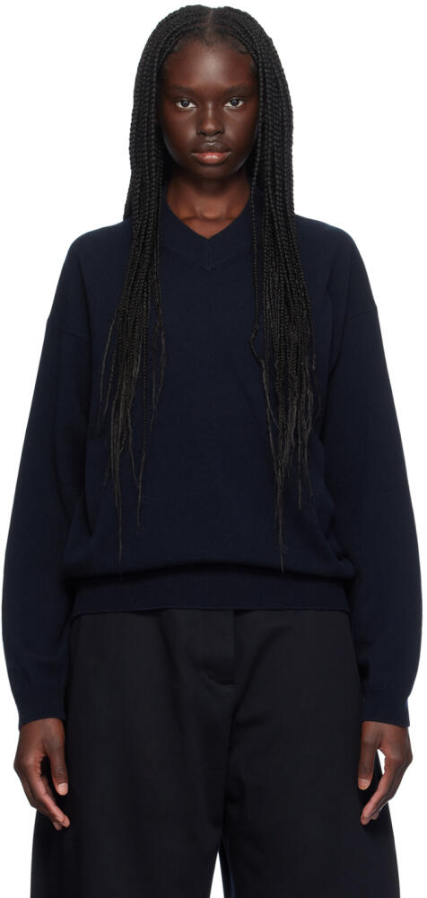 Studio Nicholson Navy Fiore Sweater Cover