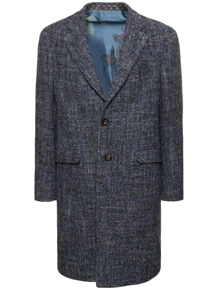 ETRO Wool Blend Single Breasted Coat Cover