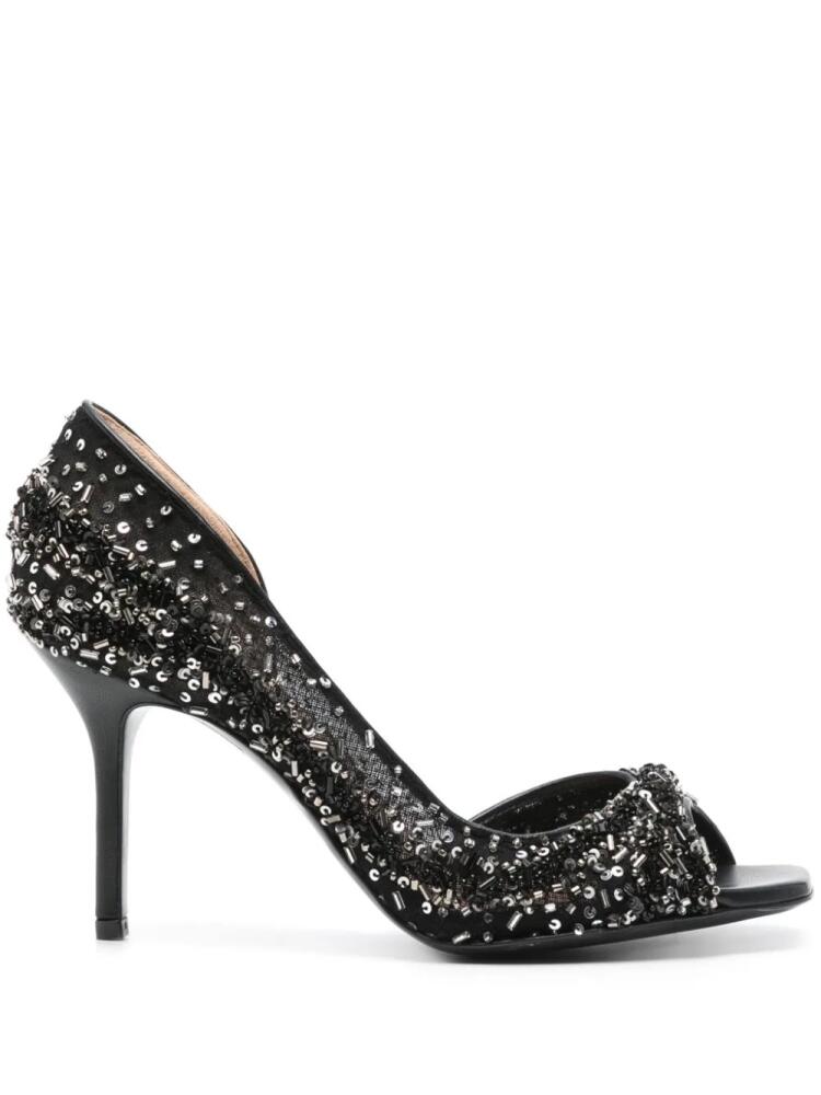 Alberta Ferretti 85mm sequinned beaded pumps - Black Cover