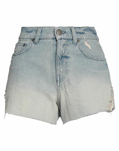 Twinset Woman Denim shorts Blue Cotton Cover