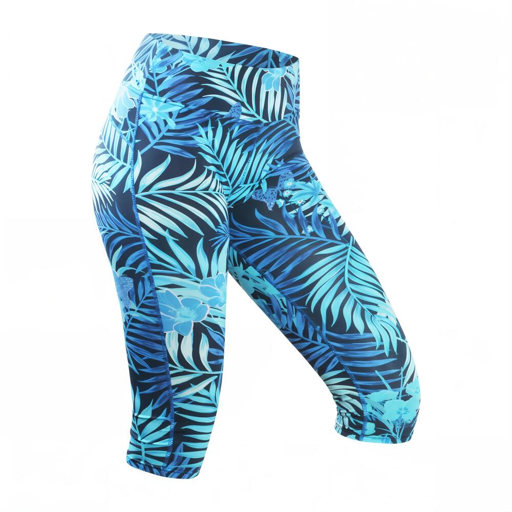 UV Skinz Active Sport Swim Capris in Midnight Rainforest Cover