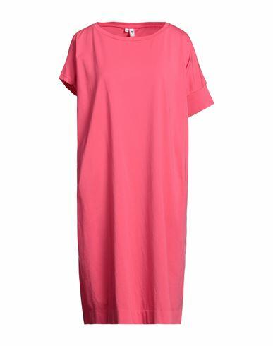 European Culture Woman Midi dress Magenta Cotton Cover