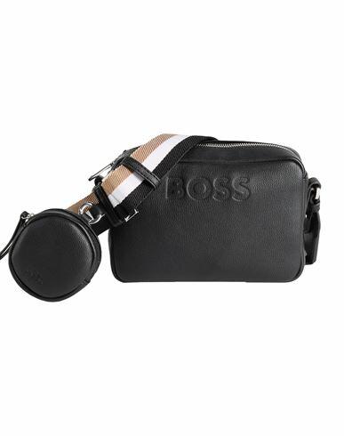 Boss Woman Cross-body bag Black Recycled polyurethane, Polyester, Polyurethane Cover