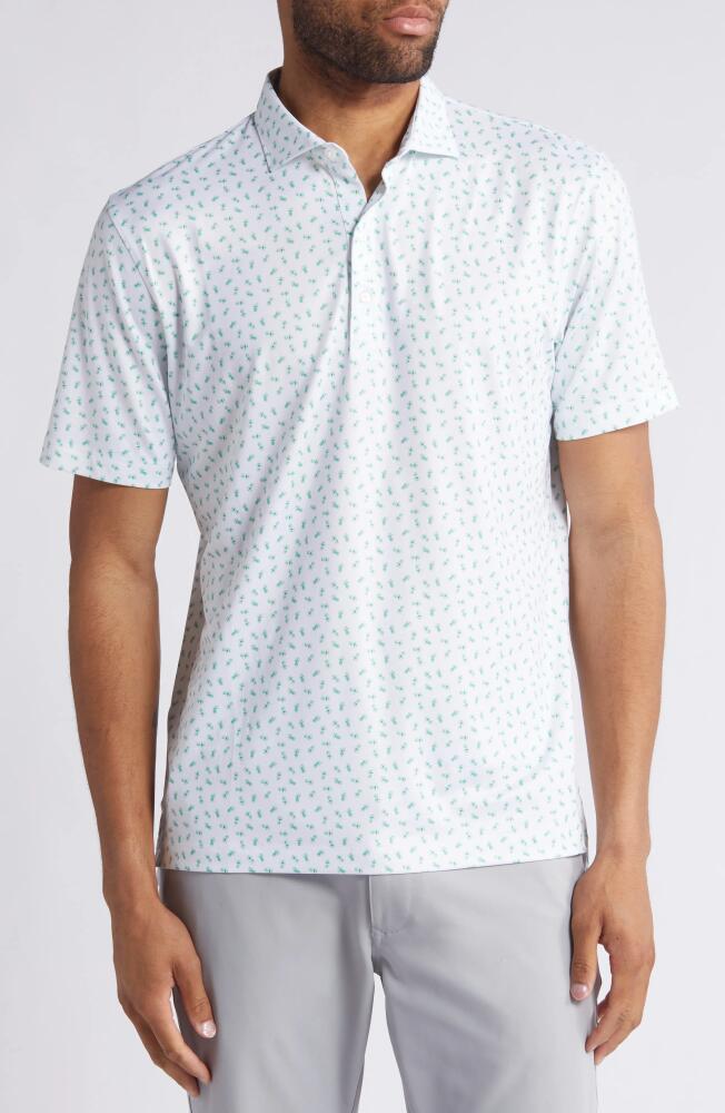 johnnie-O Tropic Scatter Print PREP-FORMANCE Polo in White Cover