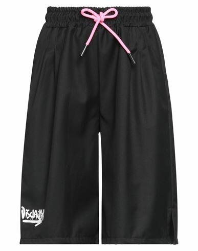 Disclaimer Woman Shorts & Bermuda Shorts Black Polyester, Viscose Cover