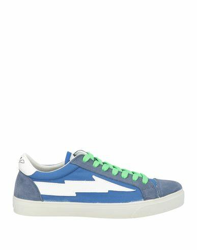 Sanyako Man Sneakers Slate blue Leather, Textile fibers Cover