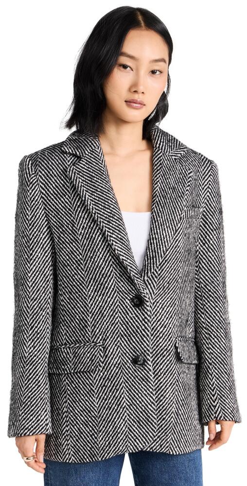 endless rose Soft Buttoned Blazer Black/White Cover