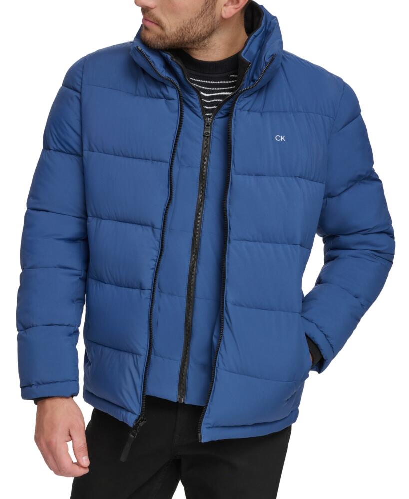 Calvin Klein Men's Puffer With Set In Bib Detail, Created for Macy's - Blue Cover