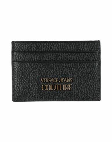 Versace Jeans Couture Man Document holder Black Bovine leather Cover