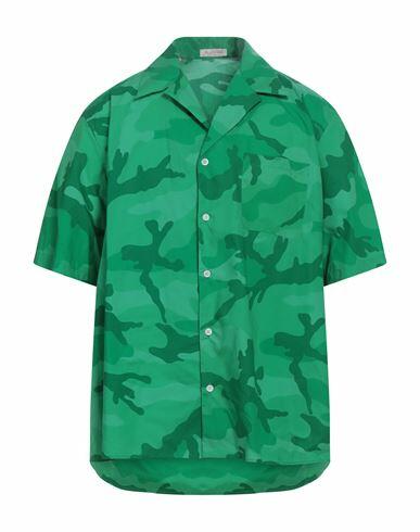 Valentino Garavani Man Shirt Green Cotton Cover