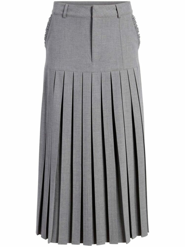 Cinq A Sept Bane pleated drop-waist skirt - Grey Cover