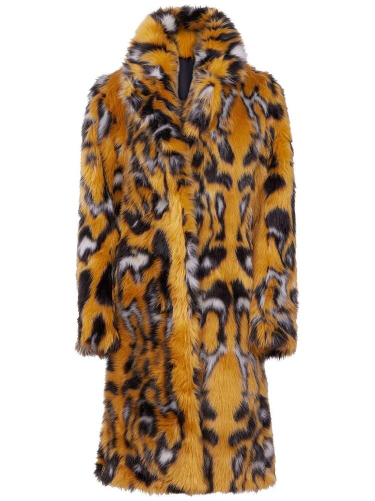 Rabanne leopard-print faux-fur coat - Yellow Cover