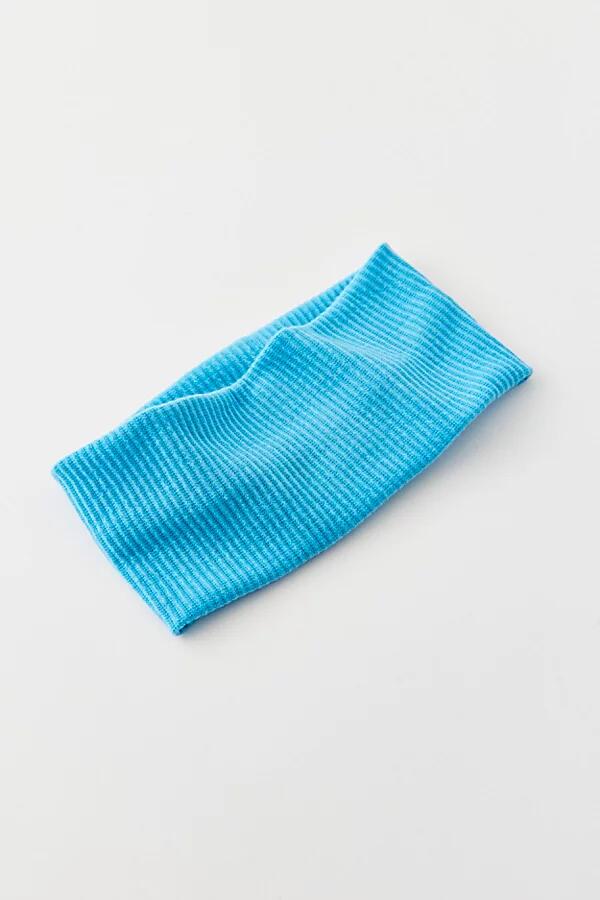 Ribbed Soft Headband in Blue Cover