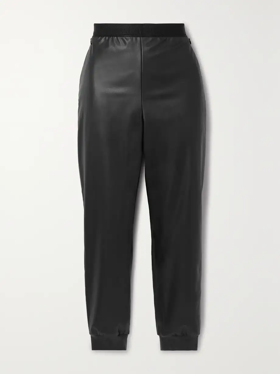 Wolford - Vegan Leather Track Pants - Black Cover