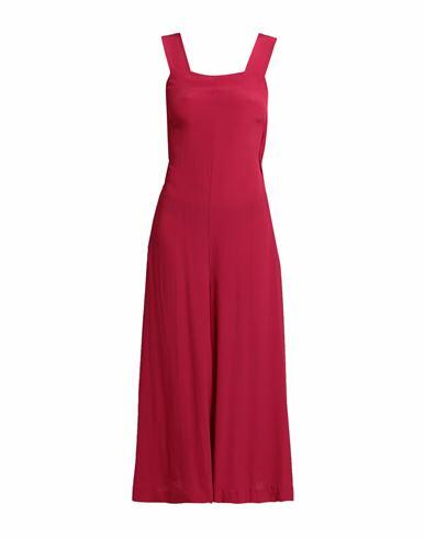 Semicouture Woman Jumpsuit Garnet Acetate, Silk Cover