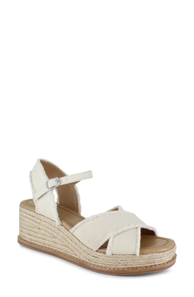 Splendid Danny Ankle Strap Espadrille Platform Wedge Sandal in Linen Cover