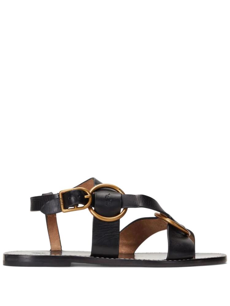 Polo Ralph Lauren Polo Pony leather sandals - Black Cover