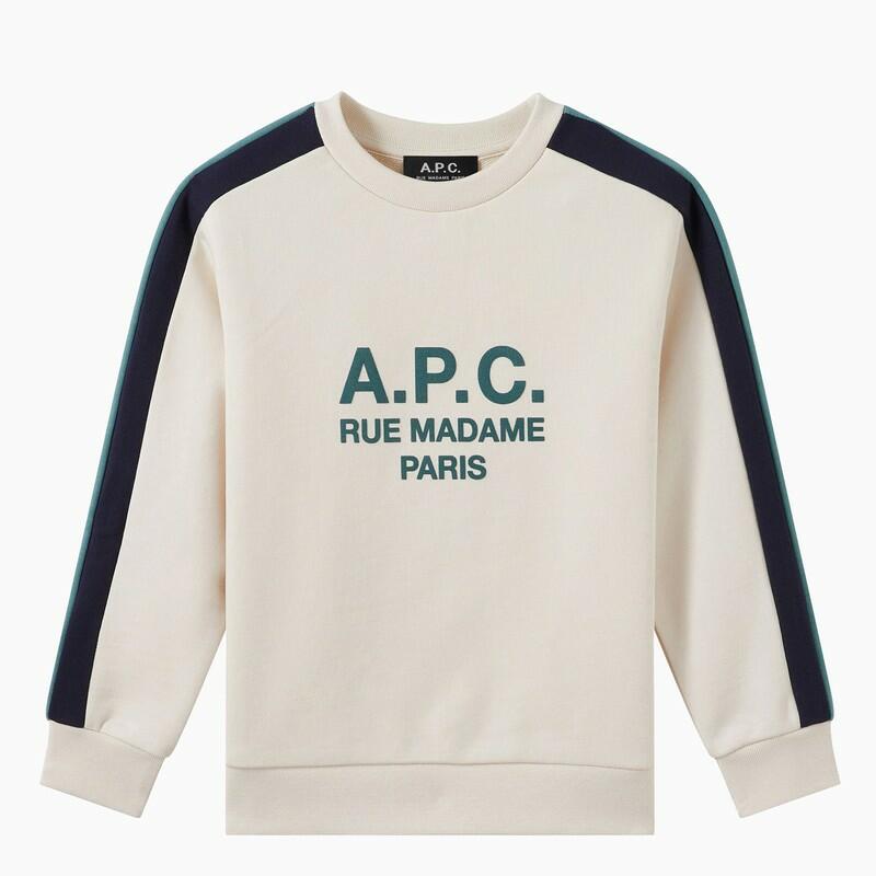 A.P.C. Jani ivory/green crew-neck sweatshirt Cover