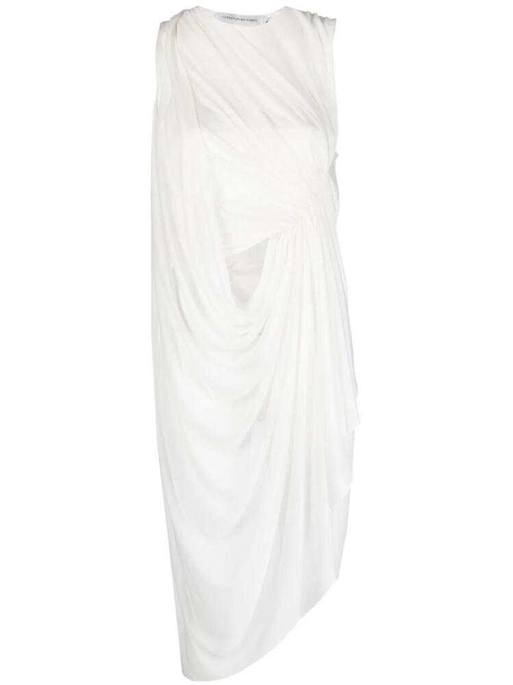 Christopher Esber Disender Drape top - White Cover