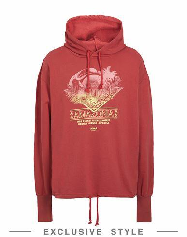 Myar X Yoox Mysw32 / Hoodie Sweatshirt Sweatshirt Coral Cotton Cover