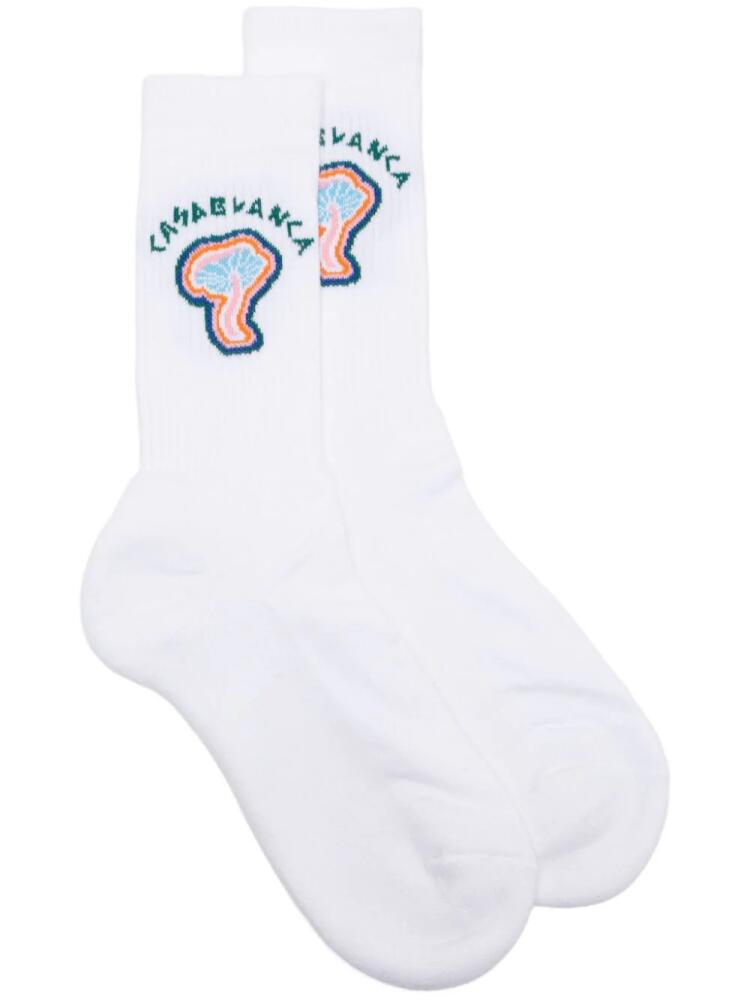 Casablanca Rainbow Mushroom socks - White Cover