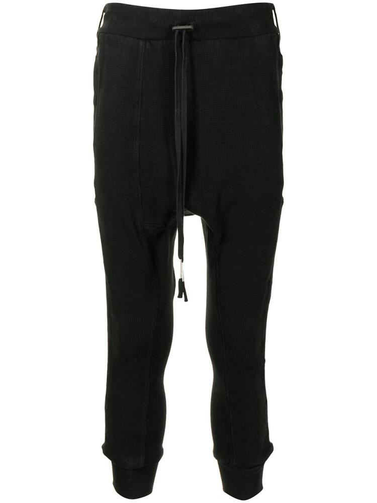 Boris Bidjan Saberi drop-crotch track pants - Black Cover