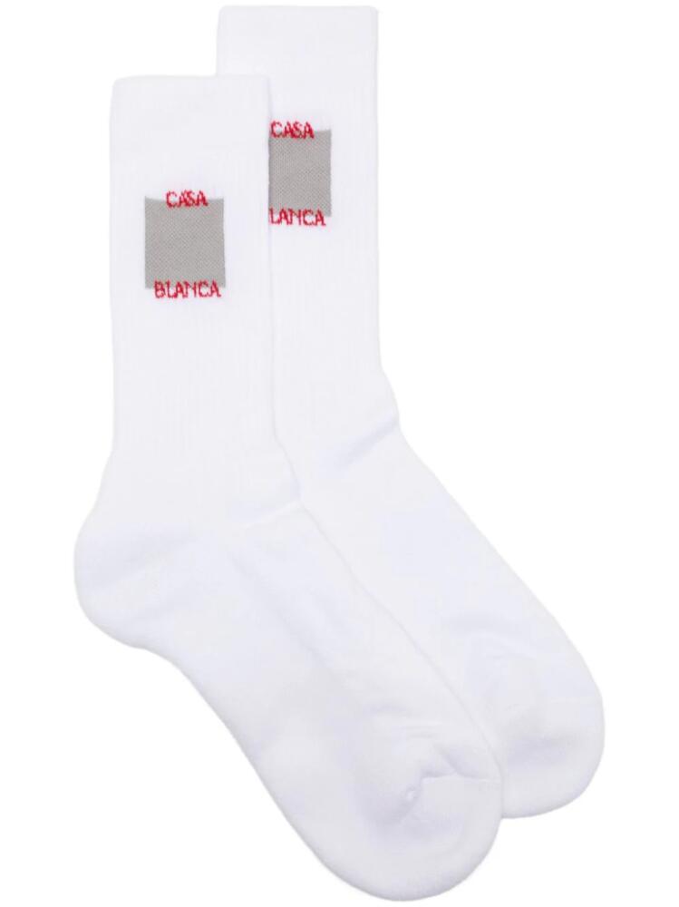 Casablanca Casa logo socks - White Cover